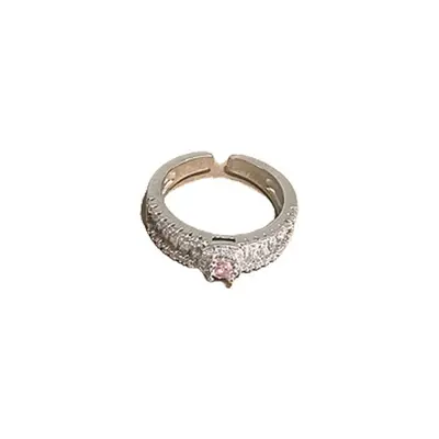 Zirkonia Geometrie offener Ring Zeigefinger leichte Luxusausführung