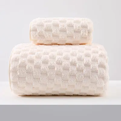 Yunduoge towel set, 3-piece, cotton, quick-drying - 6