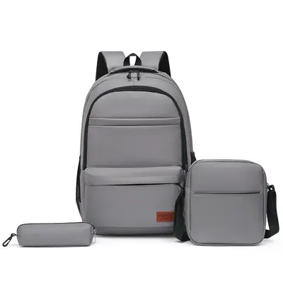 Three-Piece Junior and Senior High School Backpack Set with Laptop Compartment - 9