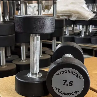 Yuvarlak Başlı Kaplı Dumbell Katı Dayanıklı Erkek Güç Antrenmanı Fitness Ekipmanı Tüm Salon Satın Alma Paketi Stokta Dumbell - 3