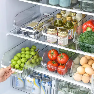 Refrigerator Storage Box Organizer Tool Drawer Box Storage Bin Organizing Box Egg Food Fresh-Keeping Box Kitchen