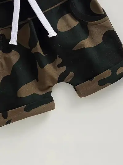 Zweiteiliges Sommer-Camouflage-Set MAMA'S BOY, Shorts A23483