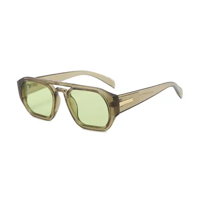 Herren-Pilotensonnenbrille mit Doppelsteg und eckiger Form, europäisch-amerikanischer Stil - 9