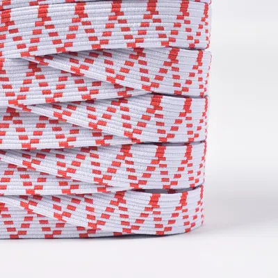 Doppelschichtiges elastisches Band, flaches Gewebeband, 0,6-1,4 cm