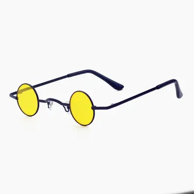 Retro Kleine runde Metall-Prinzenbrille - 10