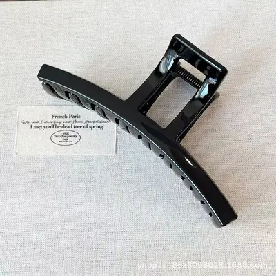Große PC-Material Haarspange Schwarz Krallenklemme Große handgearbeitete DIY Haarnadel Schlicht vielseitig Hinterkopf Haarknoten Haarspange Hai - 10