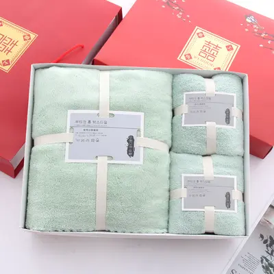 Korallen-Samtbadetuch 3er-Set mit Geschenkbox - 8