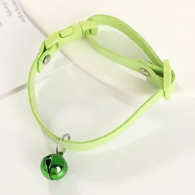 Bunte Samt-Katzenhalsband mit Glöckchen, verstellbar, handgefertigt - 8