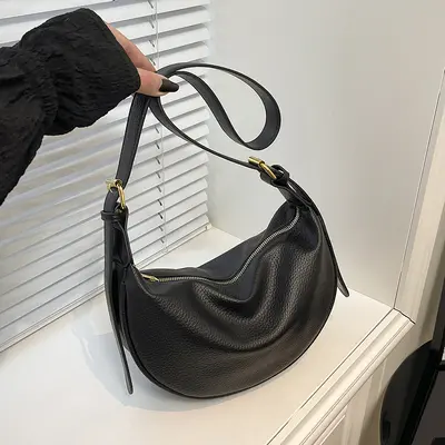Winter Dumpling Bag Women's Soft Leather Single Shoulder Crossbody Bag - 9