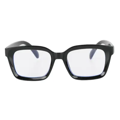 Women's Square Anti-Blue Light Glasses, Metal Stud, Transparent Frame