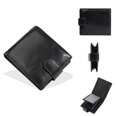 Men's Short Wallet with Multiple Card Slots and Driver's License Holder - 7