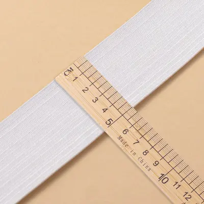 Black Flat Elastic Rubber Band 10 cm Wide, 5 cm Thick - 6