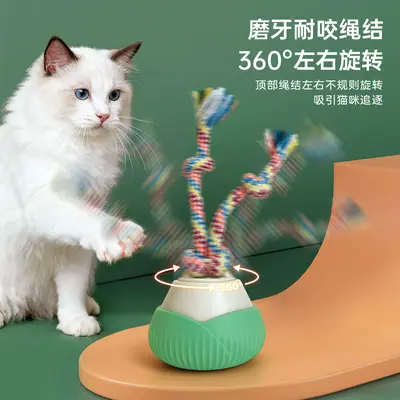 Smart Cat Toy Ball with Rope, Automatic Rolling Set - 4