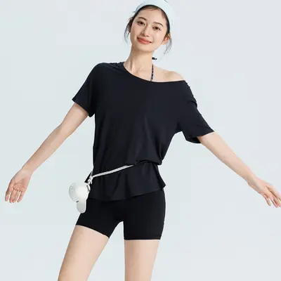 Damen Yoga-T-Shirt Herbst/Winter 2026, Rundhals, locker, atmungsaktiv - 4