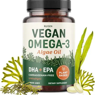 Vegan Omega 3 Balık Yağı Yumuşak Kapsül DHA+EPA Yüksek Saflık