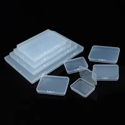 Amazon takı saklama giyilebilir tırnak çevirme plastik şeffaf ambalaj kutusu takı kare pp şeffaf plastik kutu - 3