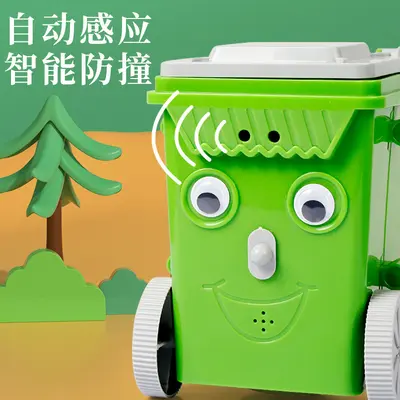 Children's Toy Electric Vacuum Robot with Trash Bin, Obstacle Avoidance