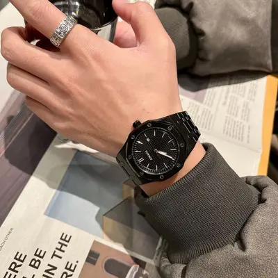 Royal Oak Quartz Men's Watch with Waterproof Steel Band