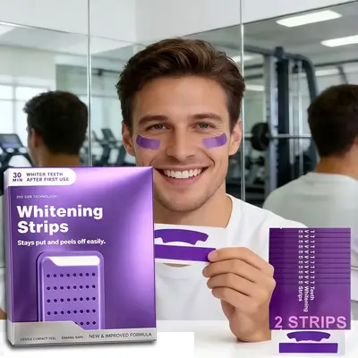 Purple Teeth Whitening Strips with PAP, Yellow Stain Removal - 5