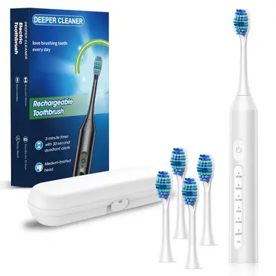 Sonic Electric Toothbrush with Soft Bristles, USB Rechargeable, Waterproof - 2