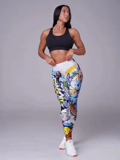 Digital Print Women's Yoga Pants, Spring Autumn Casual Style - 8