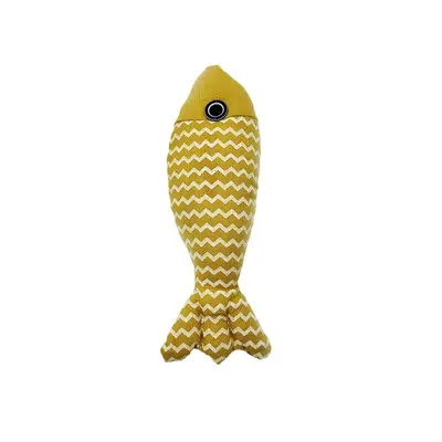 Handmade Linen Fish Cat Toy with Catnip and Chew Function - 6
