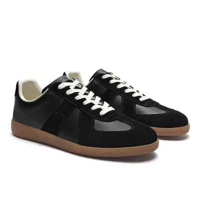 Herren Retro-Lederschuhe, echtes Leder, niedriger Schaft - 9