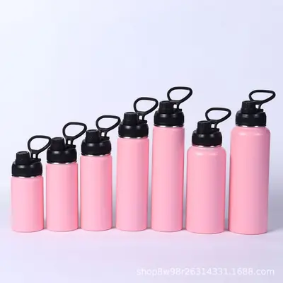 304 paslanmaz çelik uzay şişesi, 12oz 24oz 40oz 64oz, termos, hediye kutulu - 9