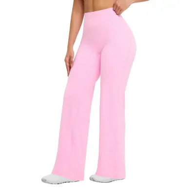 Düz Paça Yüksek Belli Çıplak His Yoga Pantolonu, Hızlı Kuruyan - 6
