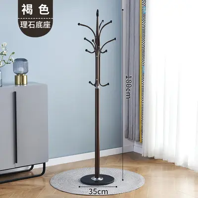 Iron Coat Rack with Legs for Bedroom and Living Room, Marble Pattern - 13
