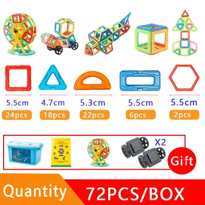 Large Strong Magnetic Tiles Building Block Set for Desktop, Children's Educational Toy - 11