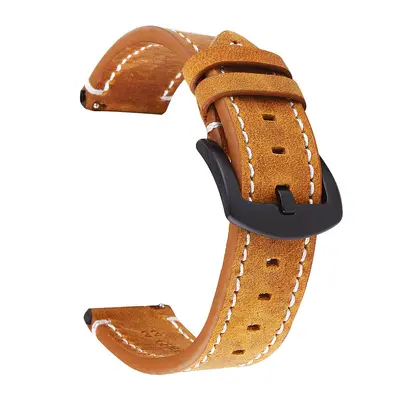 Genuine Leather Crazy Horse Watch Strap for Moto GearS3 - 7