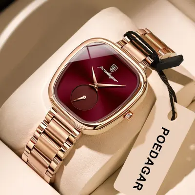 POEDAGAR Women's Watch Model 783, Steel Band, Waterproof, Quartz - 8