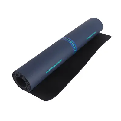 Natural PU Rubber Yoga Mat with Alignment Lines, Double-Sided Non-Slip, Thick and Wide - 11