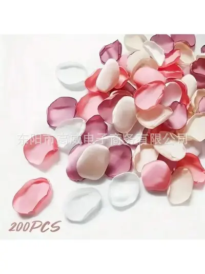 Silk Rose Petals and Simulated Leaves for Wedding and Party Decoration, 400 Pcs - 11