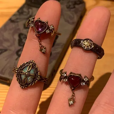 Boho-Stil Ring, Vintage, Stammesmotiv - 6