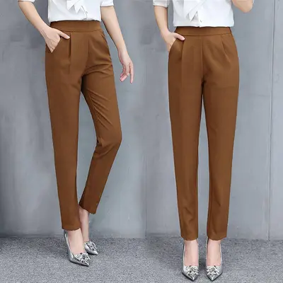 Women's Stretch Harem Pants, Loose Fit, Plus Size, Korean Style - 4