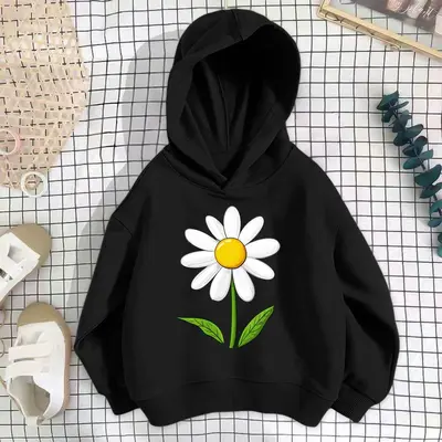 Mädchen Frühling Herbst Sweatshirt mit Cartoon-Motiv, dünne Baumwolle - 12