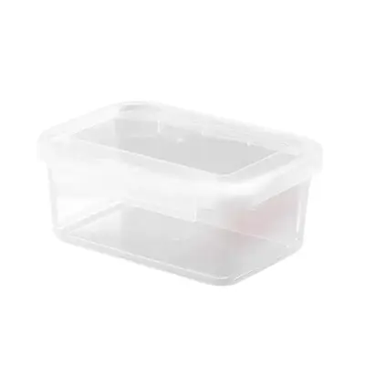 Single-buckle hinged sealed fresh-keeping box, food-grade plastic, microwave-safe, freezer-safe, fresh meat storage, meal prep and portion control container