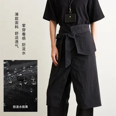 Waterproof Split-Hem Kitchen Apron with Logo, for Restaurants and Cafés - 7