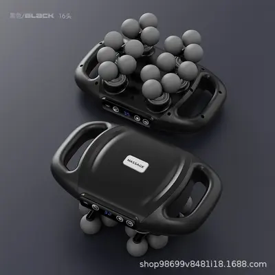 跨境充电款多头筋膜枪专业级腰背深度按摩器全身肌肉放松按摩枪 - 11
