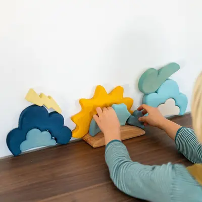 Regenbogen-Holzbausteine, Wetter-Set