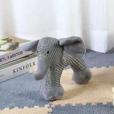 Plush Elephant and Monkey Squeaky Dog Toy, Bite-Resistant, Small and Medium Dogs - 10