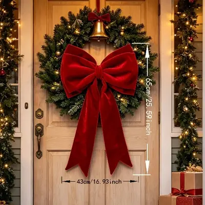 Oversized Red Bow, EVA Christmas Party and Window Decoration