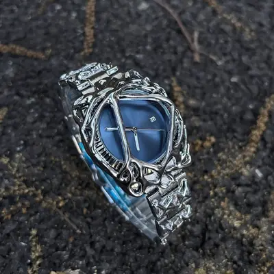 Y2K erkek saati, örümcek ağı alabaster, su geçirmez - 3