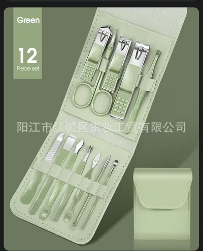 Matcha green 16-piece nail scissors set, manicure tools - 13