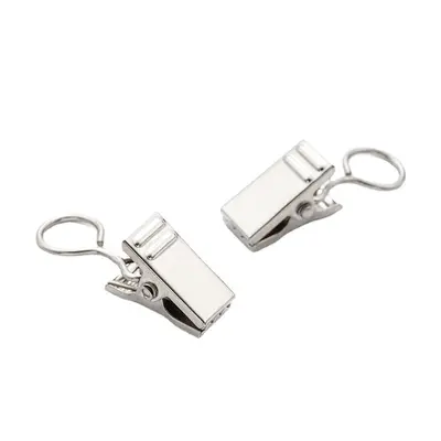 Metal Curtain Buckle with Ring, Open and Closed Crocodile Clips