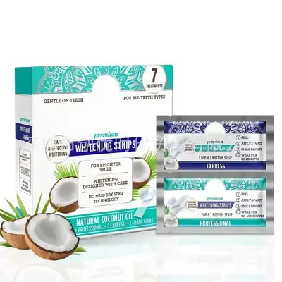 Coconut Oil Mint Teeth Whitening Strips, 14 Pieces - 8