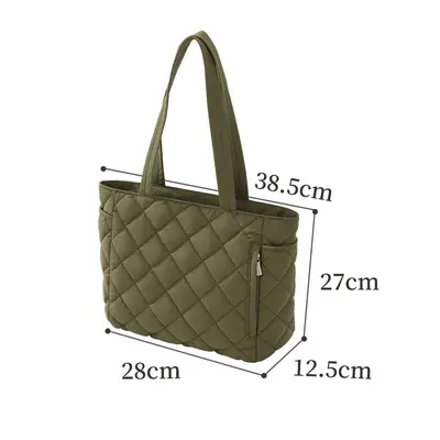 Beilian Große Totetasche mit Rautensteppung, Pendler-Laptoptasche - 7