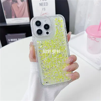 亚马逊适用于苹果IPhone 14新款闪粉14 Plus透明防摔14 Pro手机壳 - 8